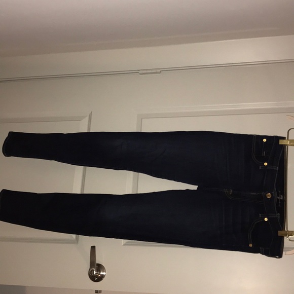 Size 30 7 for All Mankind Dark Wash Skinny Jeans! - Picture 2 of 6